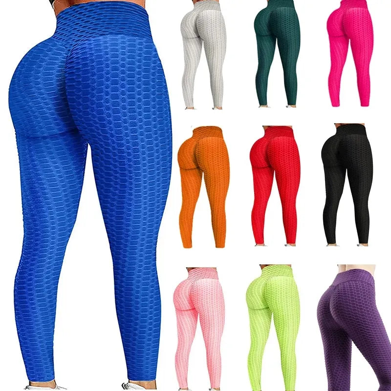 Calça Legging Sem Costura Jacquard Sexy Várias Cores