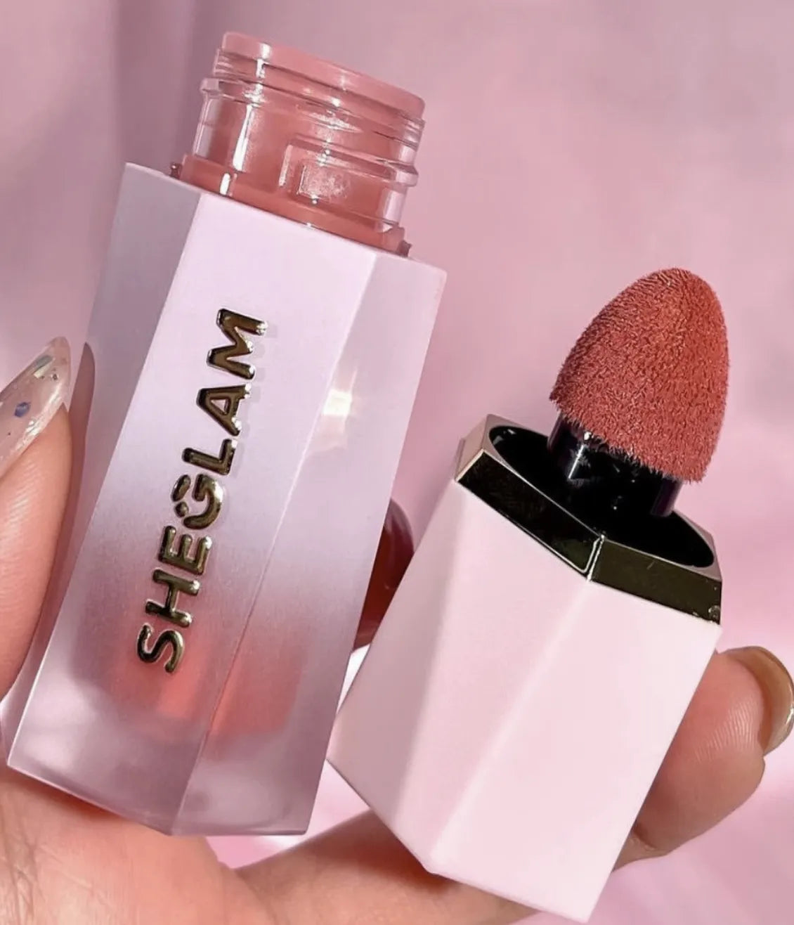 SHEGLAM Blush Líquido Nutritivo para Maquiagem com Pincel Versátil