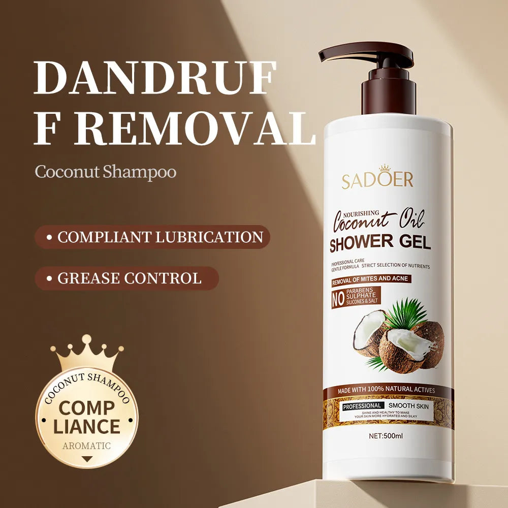 Shampoo com óleo de Coco Anti- Caspa e Alisamento Natural